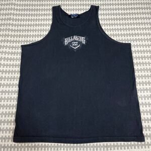 Vintage Billabong Australia Mechanical Systems Graphic‎ Tank Top Black Mens XL